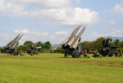 竹松駐屯地創立６３周年・第７高射特科群創隊４１週年記念行事 ホークミサイル展開完了