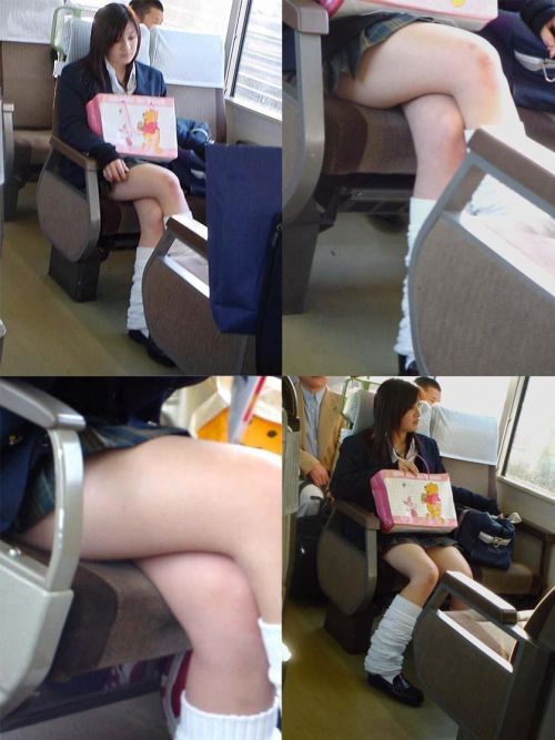 【エロ画像】電車通学中のJKが太もも見せつけてきてエロ過ぎ！ 35枚 No.3